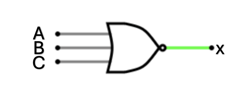 3-Input NOR Gate Diagram